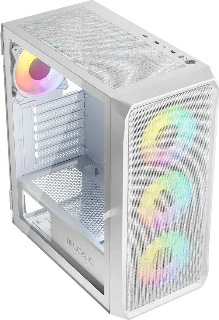 Kasë Logic Concept Portos ARGB, e bardhë, Midi Tower