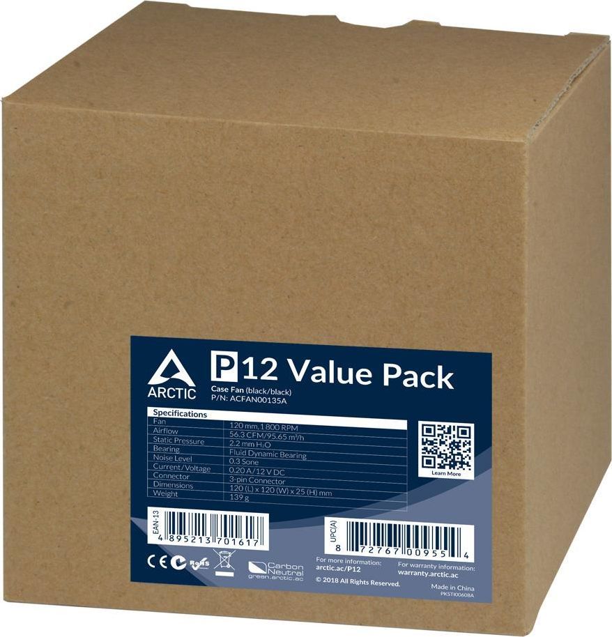 Ventilator Arctic P12 5-pack (ACFAN00135A), i zi