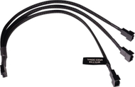 Kabllo Y-Splitter Alphacool 18680, 4-Pin në 3x 4-Pin PWM, 30cm, i zi