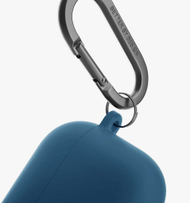 Mbështjellëse Uniq Nexo Cuff Sleeve për AirPods Pro 4, silikon hibrid, me karabinë, blu