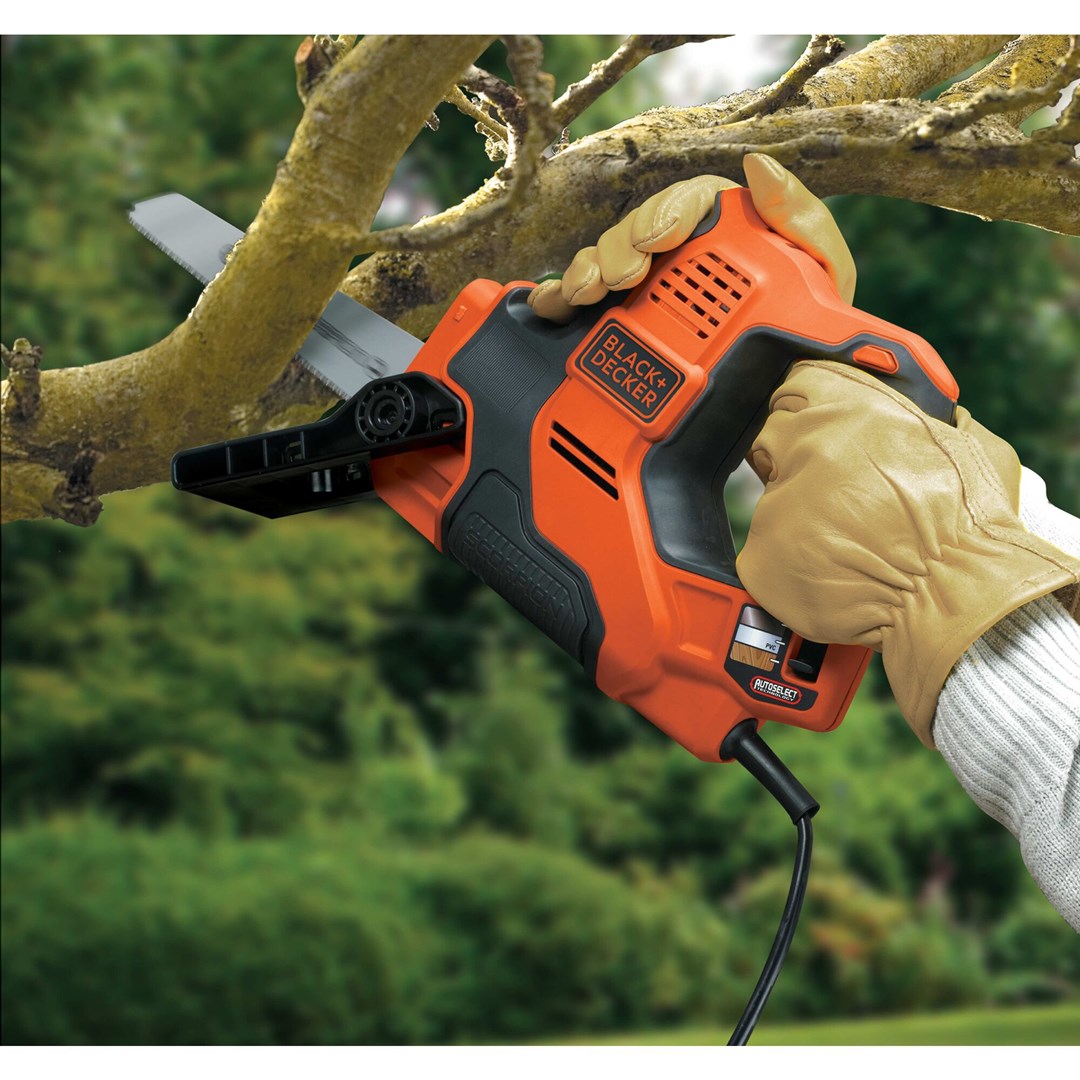 Sharrë reciproke Black&Decker RS890K, 500W, me AUTOSELECT, portokalli