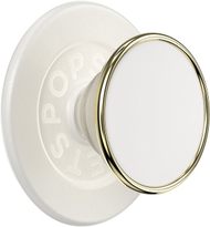 Aksesor telefoni PopSockets Enamel Coconut Cream MagSafe PopGrip, magnetik, i bardhë