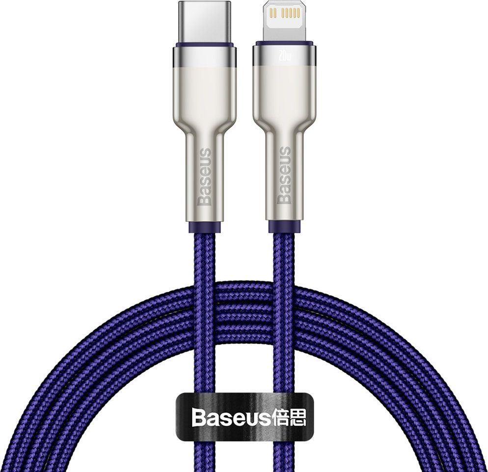 Kabllo karikimi Baseus Cafule, USB C në Lightning, 20W, 1m, lejla