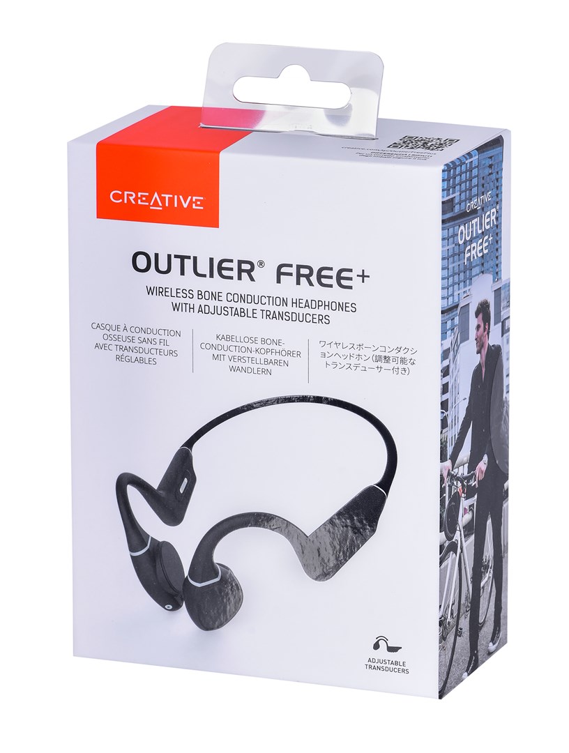 Kufje Creative Outlier Free+, Wireless, të zeza