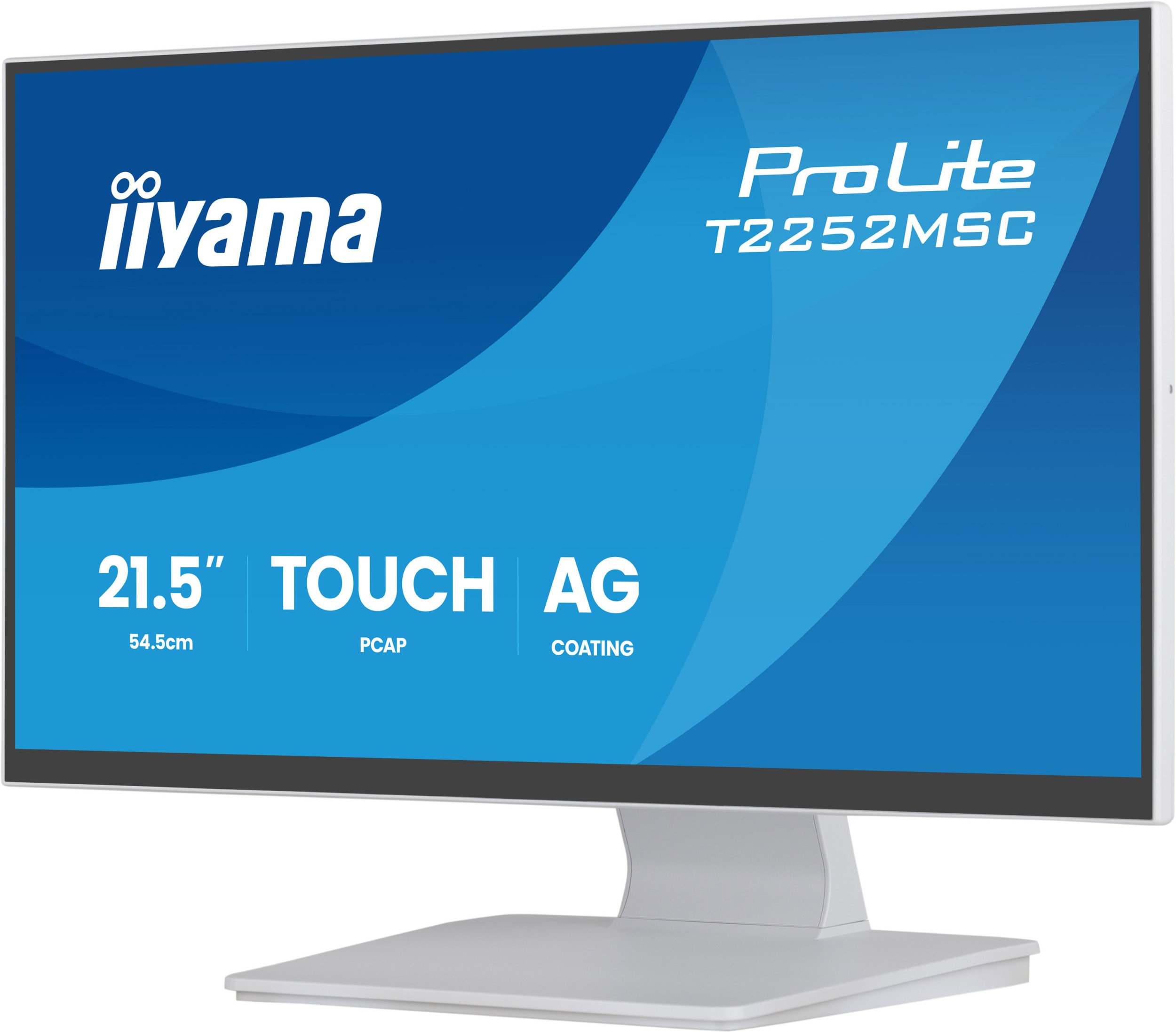 Монитор на допир iiyama T2252MSC-W2AG, 21.4\", FHD, 100 Hz, бел