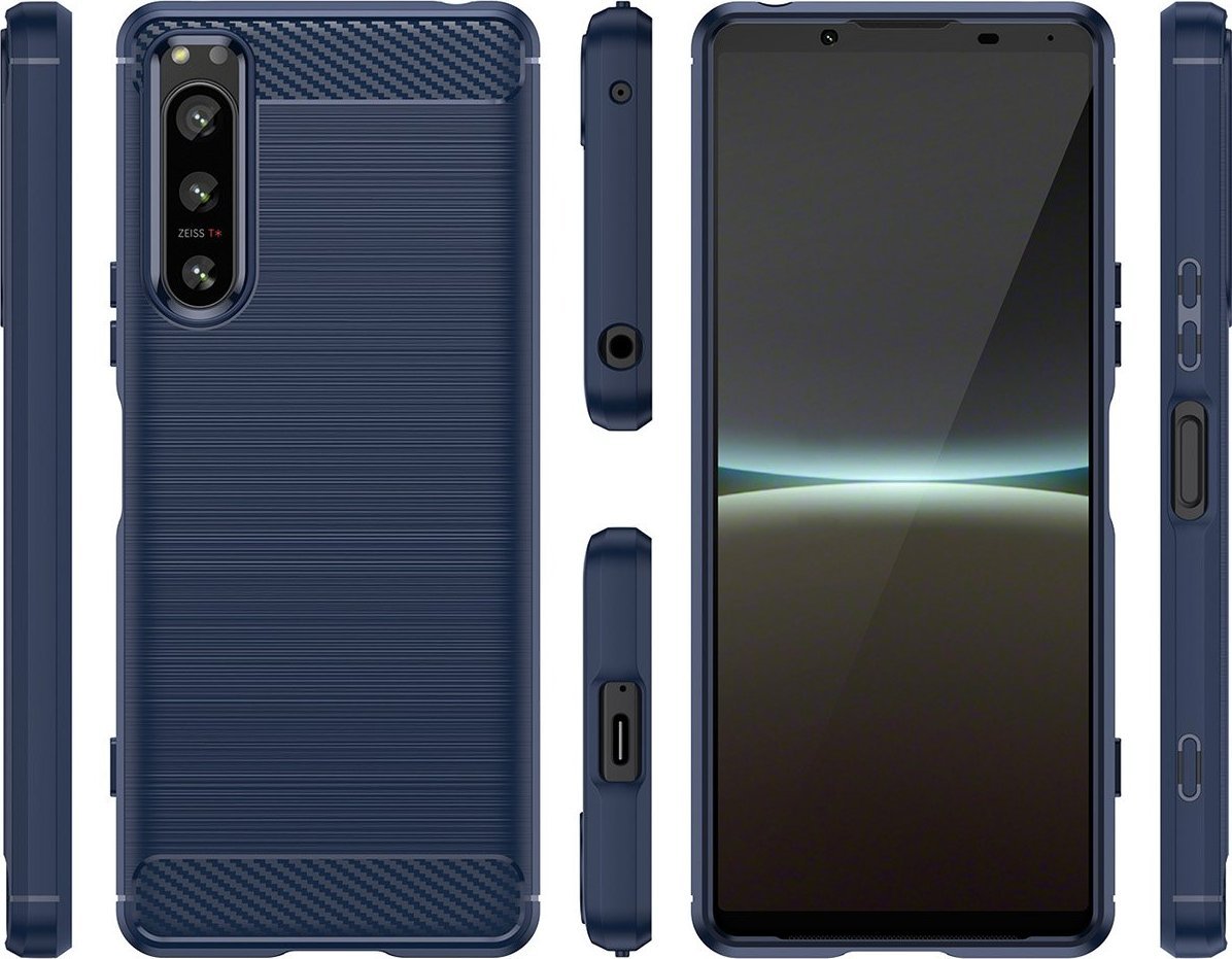 Mbrojtëse telefoni Hurtel Thunder Case për Xiaomi Poco F4 5G, silikoni i blinduar, blu