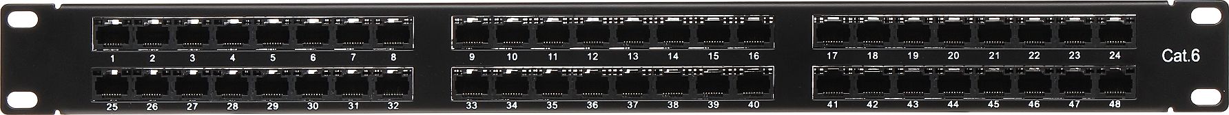 Patch panel Delta PP-48/RJ/6C, 48 porta RJ-45, Cat.6, i zi