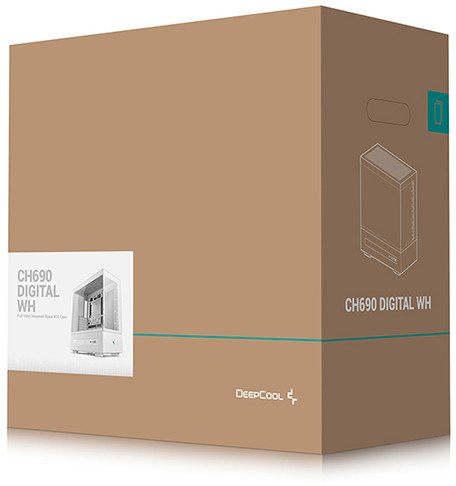 Kuti kompjuteri DeepCool CH690 Tower, ATX, ekran dixhital, e bardhë