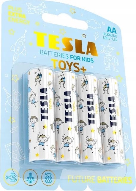 Bateri alkaline Tesla TOYS+ BOY R6 AA, paketim 4 copë