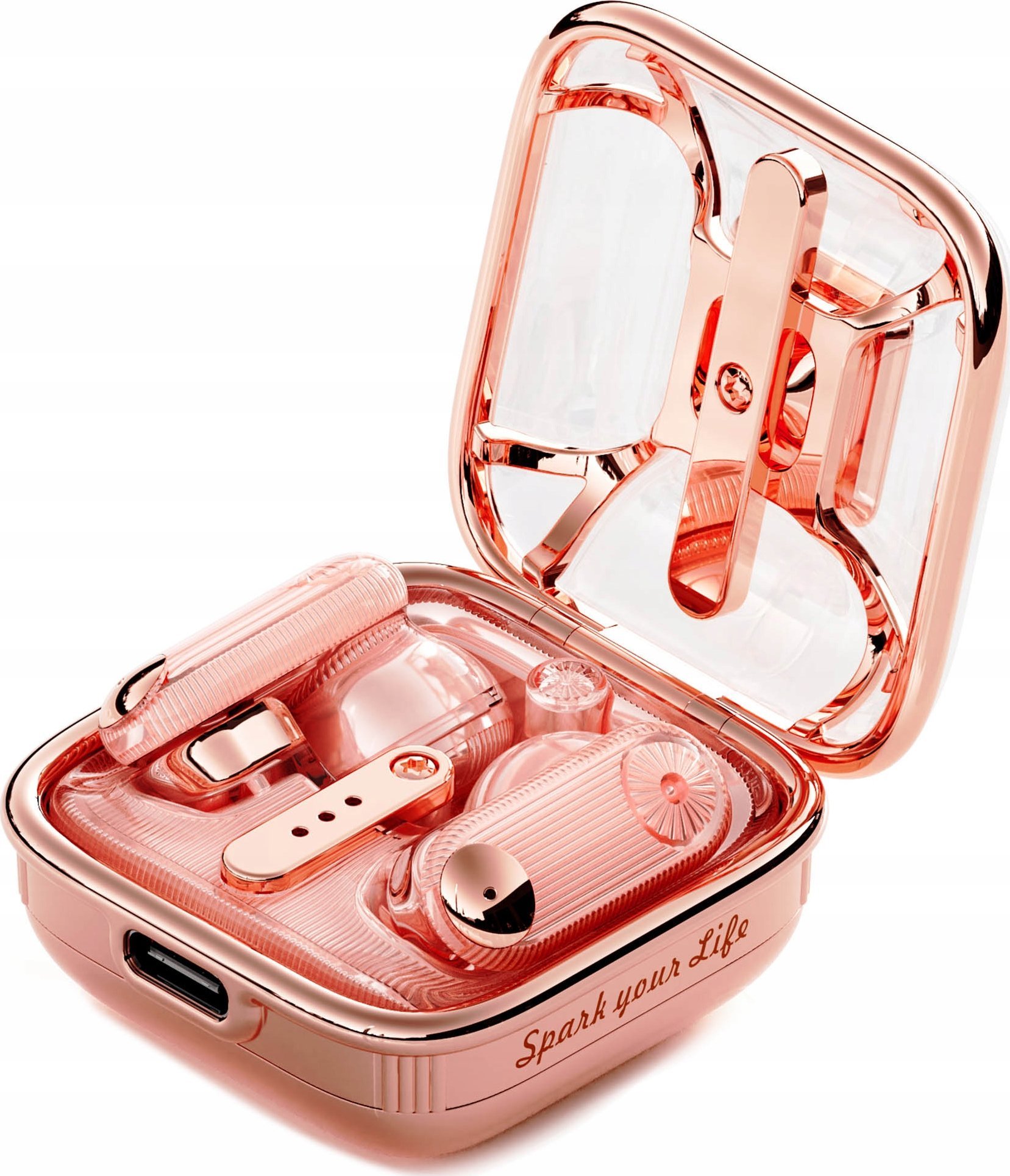 Kufje Divoom Spark Air, TWS in ear, Bluetooth 5.3, rozë