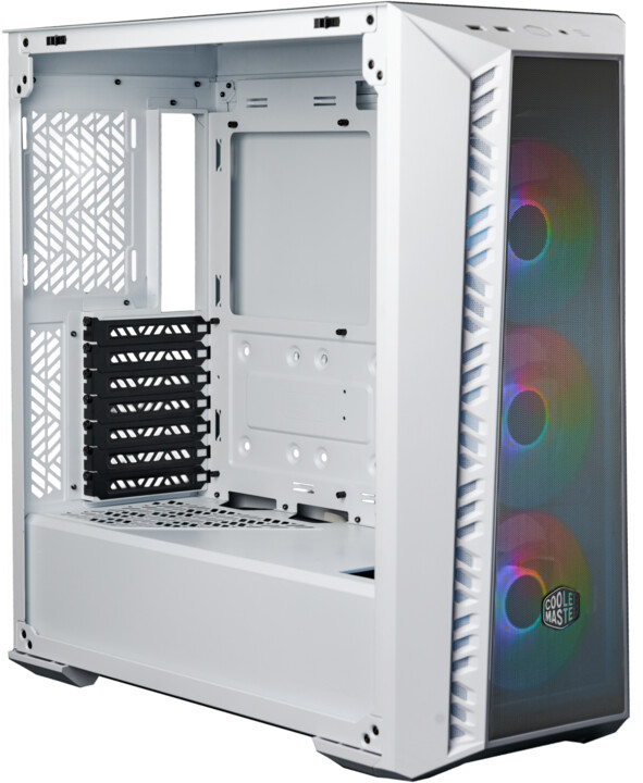 Kasë kompjuteri Cooler Master MasterBox 520 Mesh, anë transparente, e bardhë