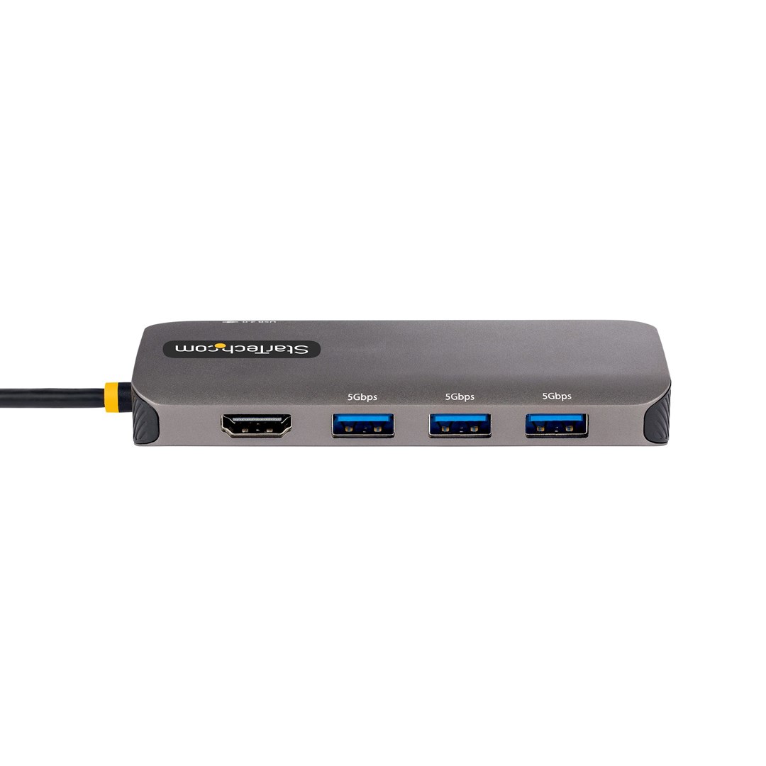 Përshtatës multiport StarTech USB-C, 4K 60Hz, 100W PD, i hirtë