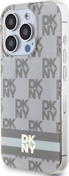 Kapak telefoni DKNY DKHMP14XHCPTSE, për iPhone 14 Pro Max 6.7", hardcase MagSafe, bezhë me kuadrate