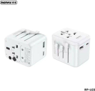 Патнички адаптер Remax RP-U23, универзален PL EU UK USA AUS, USB и USB C, црн