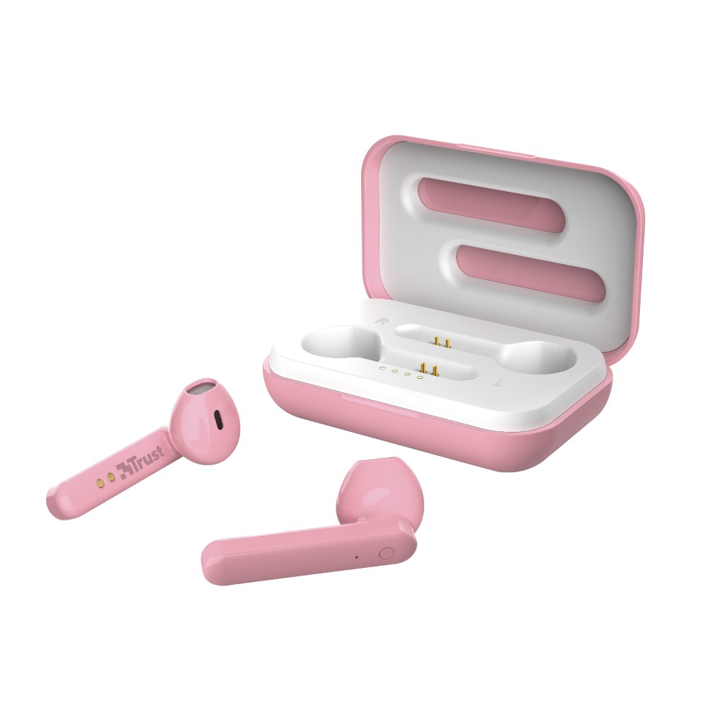 Dëgjuese Trust Primo, True Wireless Stereo (TWS), rozë