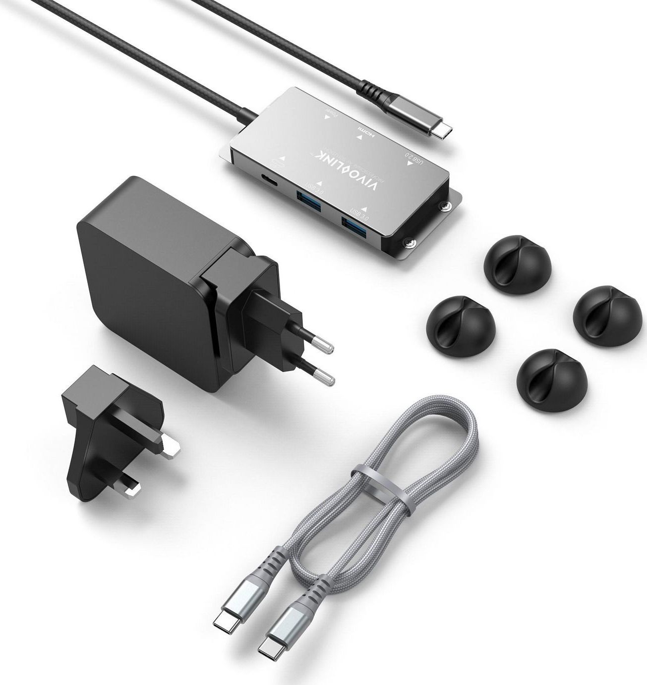 Docking station VivoLink USB C Station Replicator, HDMI, 65W, i zi