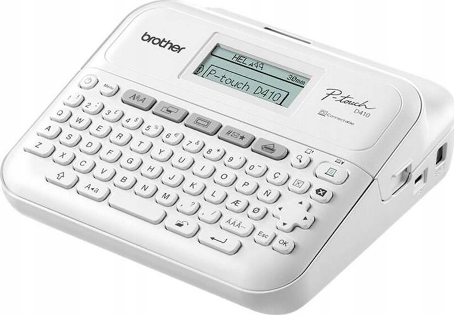 Уред за етикетирање Brother P-touch D410, десктоп, компактен, сив