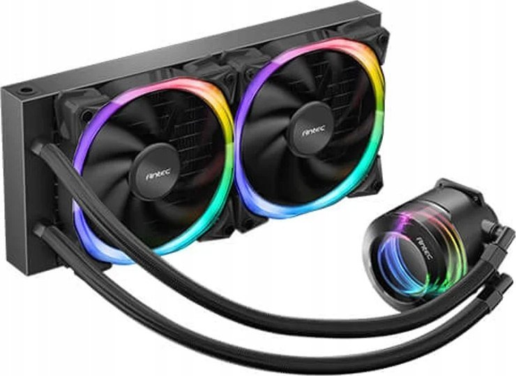 Ftohës procesori me ujë Antec Vortex 240 ARGB, radiator 240mm, RGB, i zi