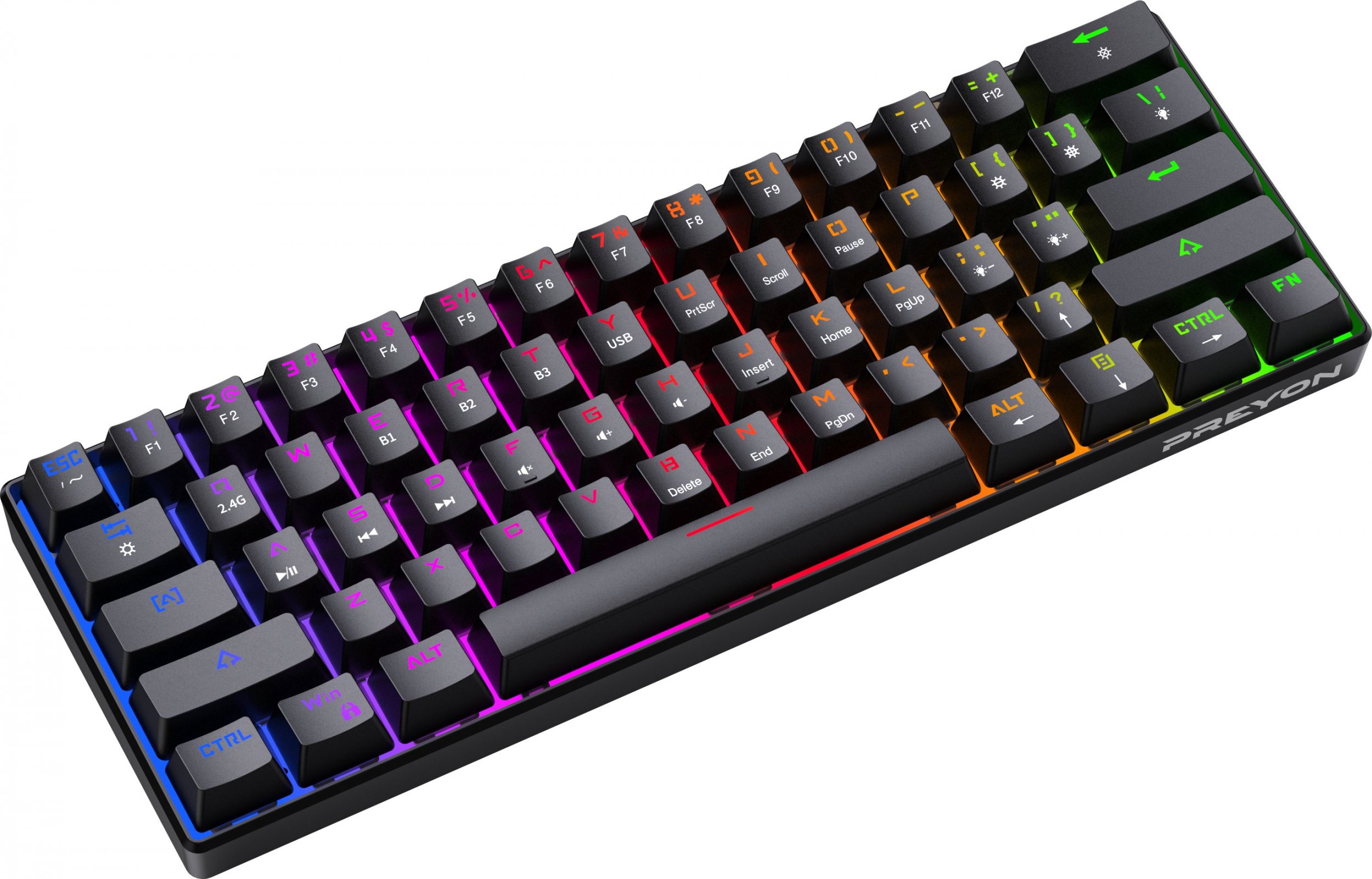 Tastierë Preyon Red All Claw Gateron Red, US, e zezë