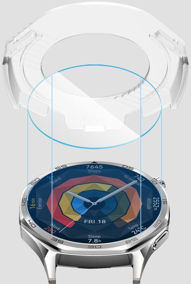 Xham mbrojtës Tech-Protect Easy Set+, 2 copë, për Huawei Watch GT 5 46mm, transparent