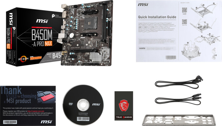 [OUTLET] Pllakë amë MSI B450M-A PRO MAX - AMD B450	
