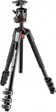 Tripi fotografik Manfrotto 190XPRO4 MINI PRO, 4 seksione, me kokë MHXPRO-BHQ2, i zi