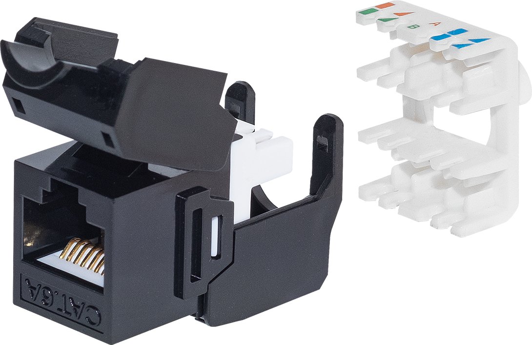 Modul Keystone NetRack, 1x RJ45 8p8c, Cat 6A UTP, pa vegla