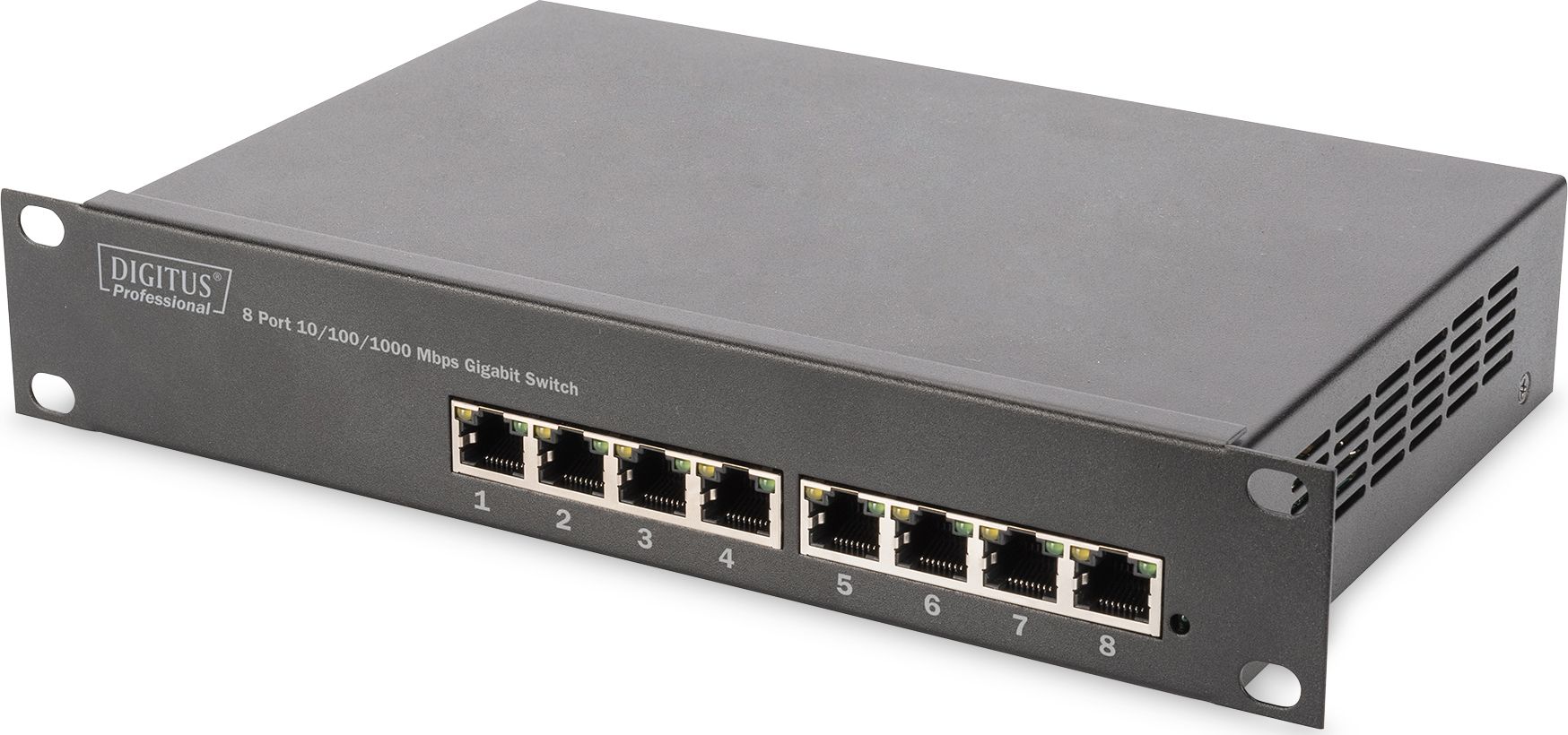 Rraf i murit për rrjet Digitus DN-10-SET-2-B, 10", 9U, i zi