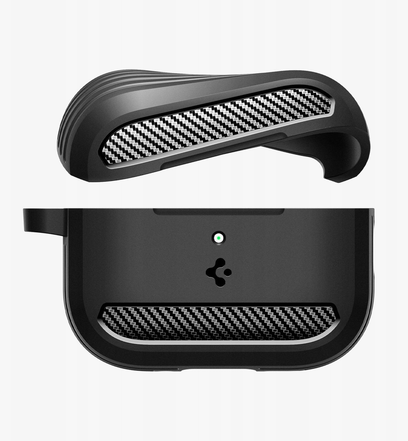 Mbulesë Spigen Rugged Armor për Apple AirPods Pro 3, mbrojtëse silikoni, matte, e zezë
