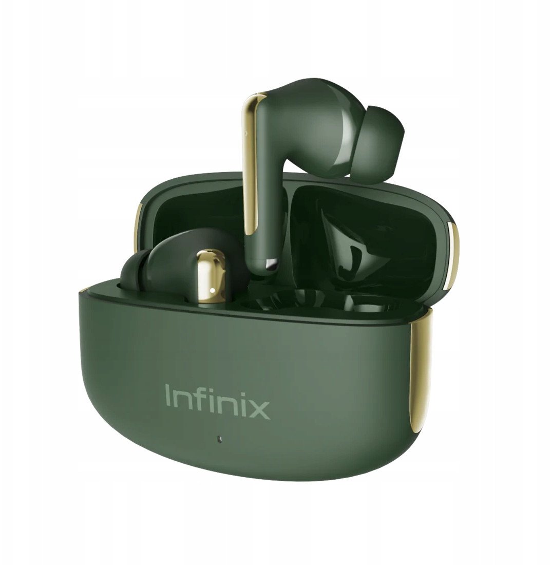 Безжични слушалки Infinix XBUDS NC XE28, ANC, 30 часа батерија, зелени