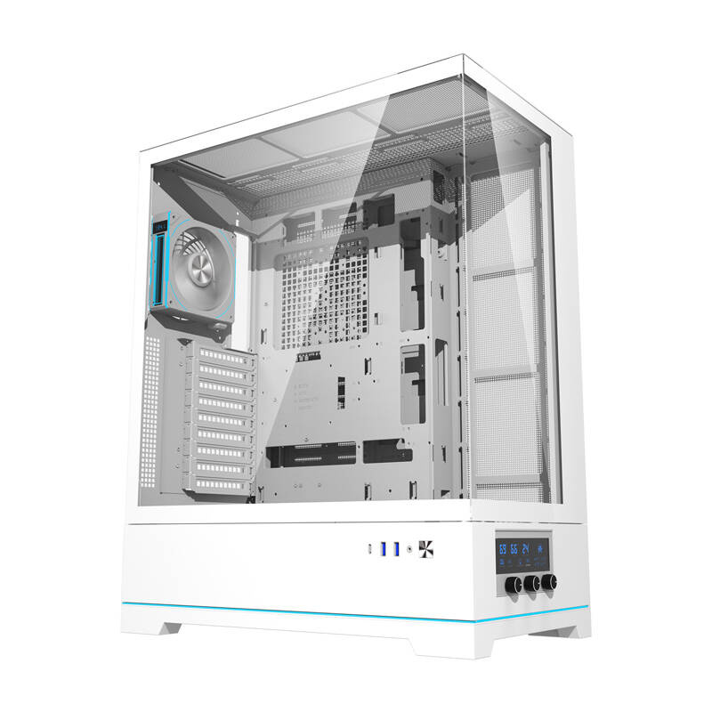 Kuti PC Darkflash DY451L Pro, ATX, xham i temperuar, e bardhë