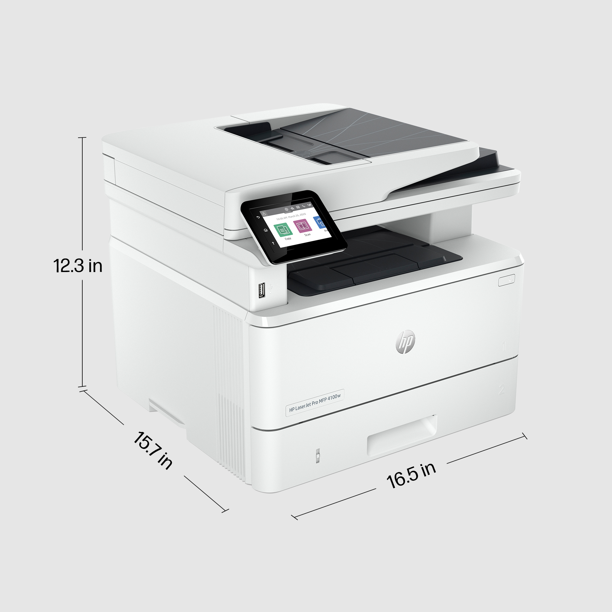 Printeri HP LaserJet Pro MFP 4102fdw, lazer monokrom, WiFi, i bardhë