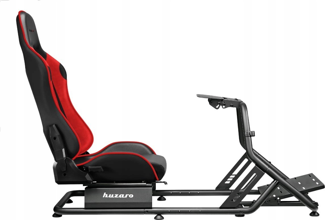 Kokpit lojërash Huzaro Speed 6.0, strukturë çeliku, i kuq e zi
