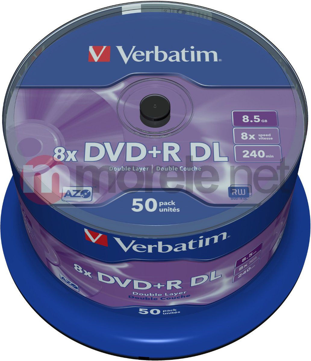 Disqe Verbatim DVD+R DL, 50 copë