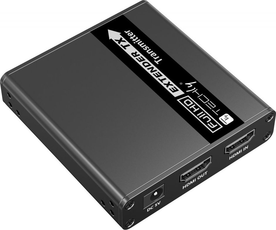 Zgjatues HDMI Techly Extender 1080p, Cat6/6a/7, deri 70m, i zi