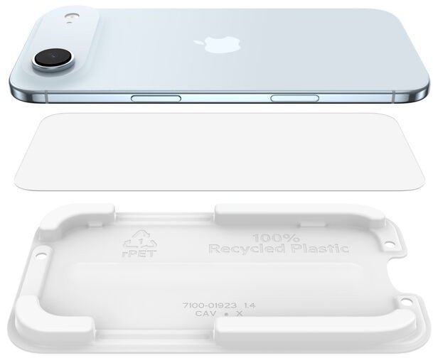 Mbrojtës ekrani Belkin Tempered Glass 2x1, për iPhone Air, xham i temperuar, transparent