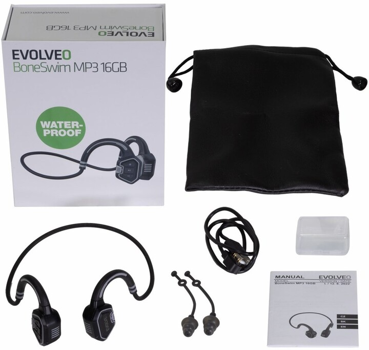 Dëgjuese Evolveo BoneSwim, gri