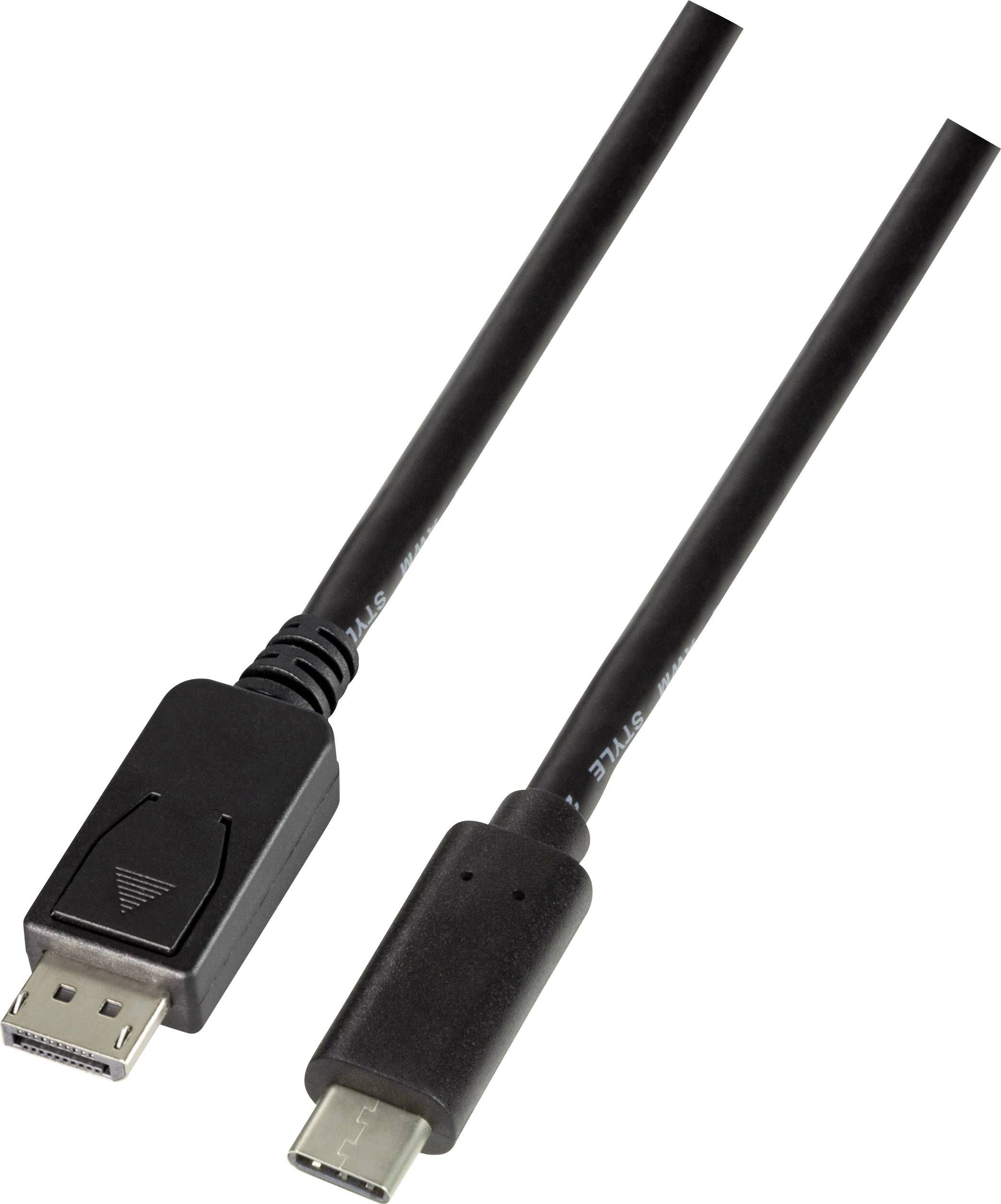 Kabllo adapteri LogiLink UA0335 USB C në DisplayPort, 1.8m, 4K, e zezë