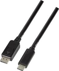 Kabllo adapteri LogiLink UA0335 USB C në DisplayPort, 1.8m, 4K, e zezë