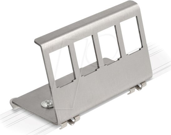 Mbajtëse metalike Keystone Delock, 4 porta, për shina DIN