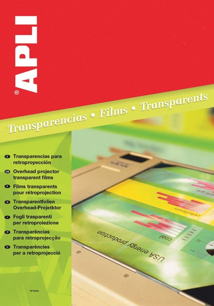 Folie Apli, A4, 210 x 297 mm, 100 copë