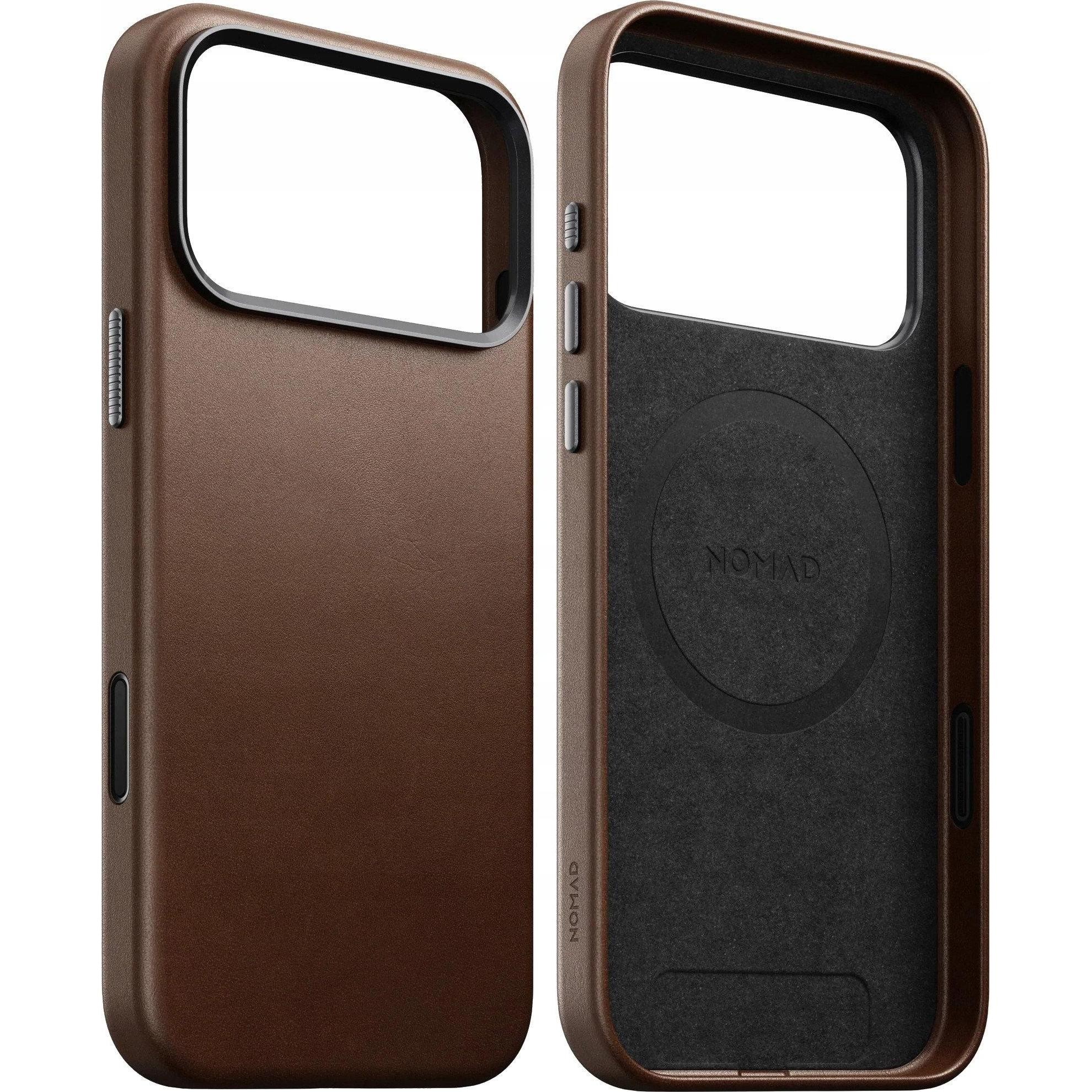 Mbështjellëse Nomad Traditional Leather, për iPhone 17 Pro Max, lëkurë, kaftë