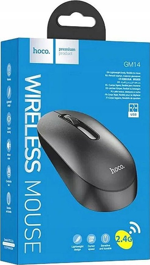 Mouse wireless Hoco GM14, 2.4GHz, nano USB, i zi