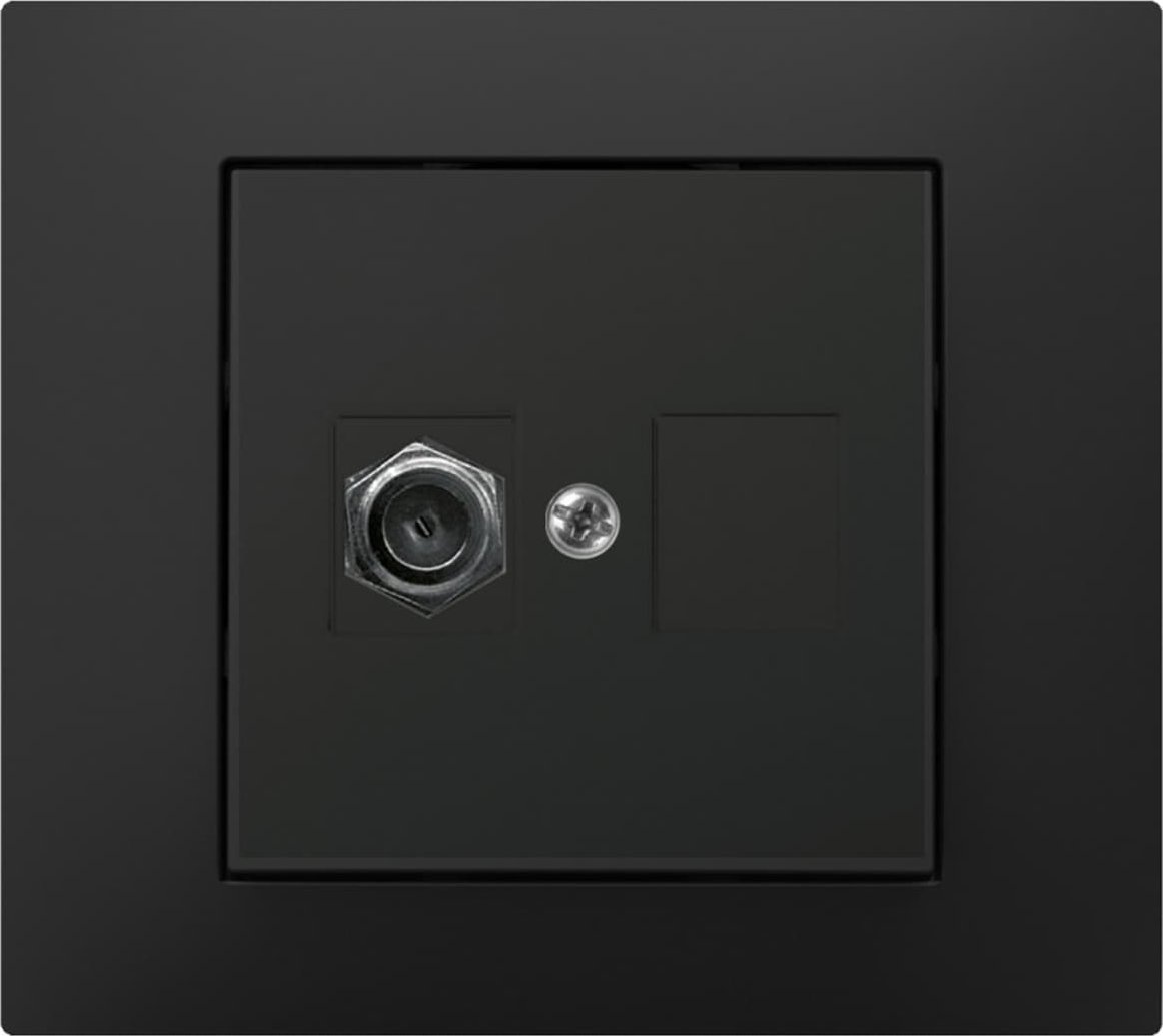 Prizë antene TV Elektro-Plast Vestra 3886-19, e fshehtë, IP20, e zezë