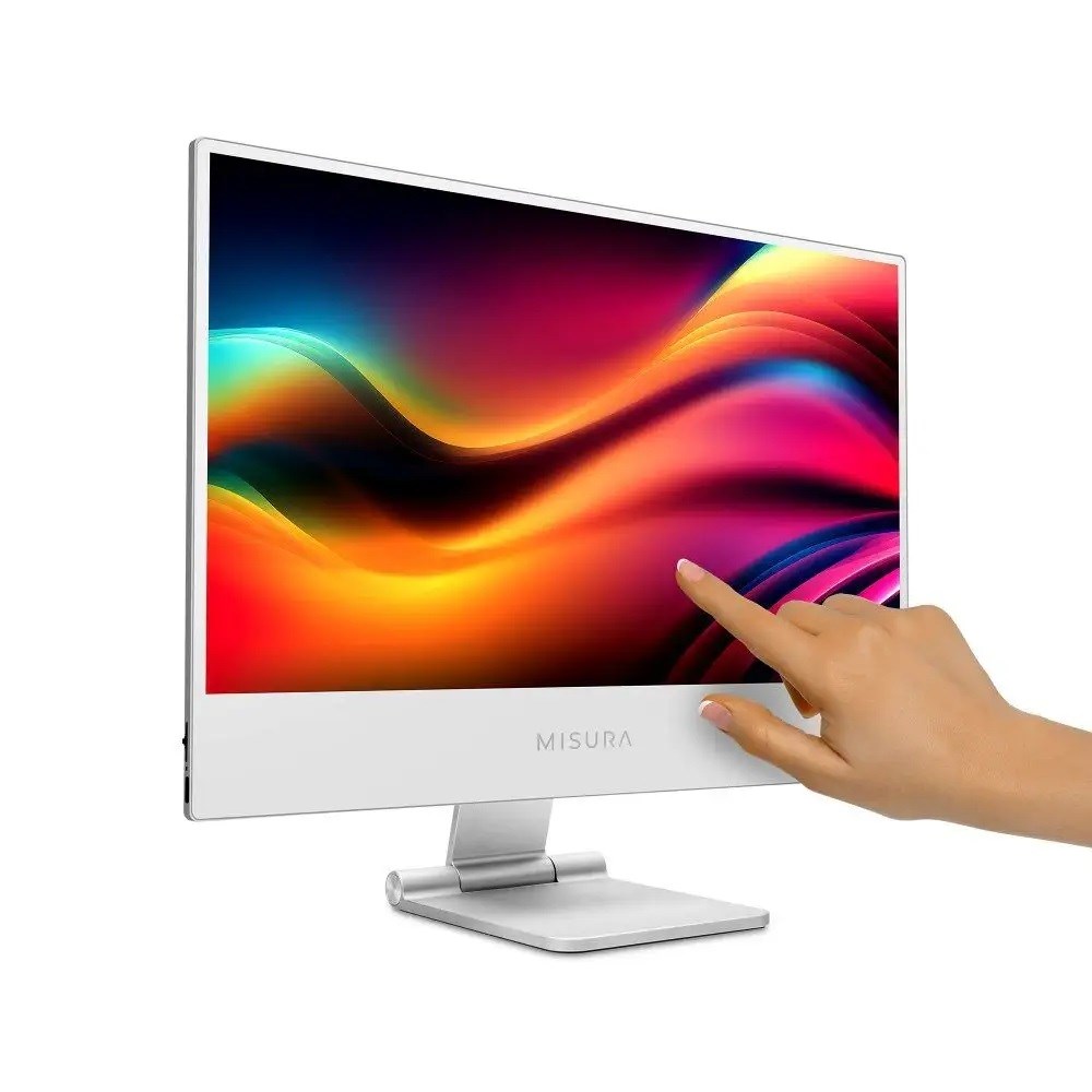 Monitor Misura Single Style Touch Screen portativ, 16", 1920 x 1080, i argjendtë
