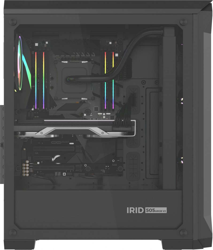 Kasë Genesis IRID 505 ARGB V2, Midi Tower