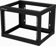 Raft muri rrjeti StarTech 6U 19", kornizë e hapur, çelik, i zi