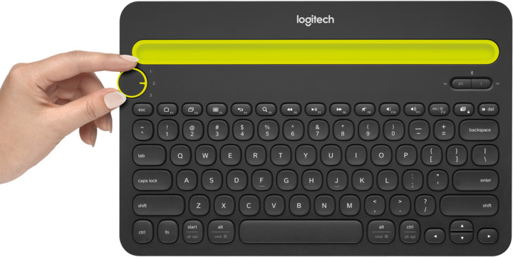 Tastierë Logitech K480, e zezë, US