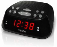 Radio orë HAEGER Snoozer, AM FM, funksion snooze dhe sleep, e zezë
