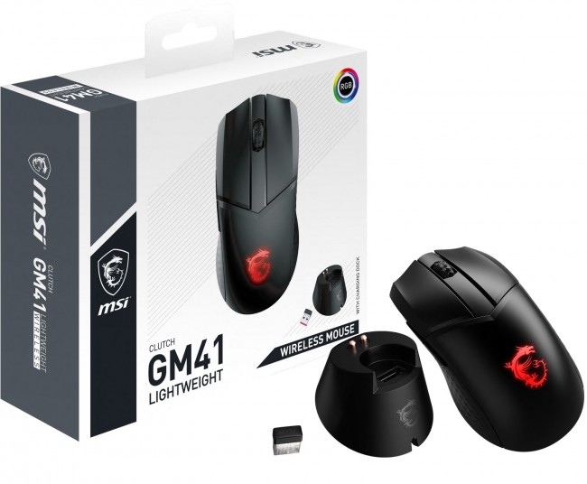Maus MSI Clutch GM41, Wireless, i zi